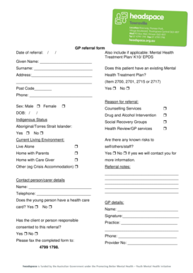 GP Referral Form