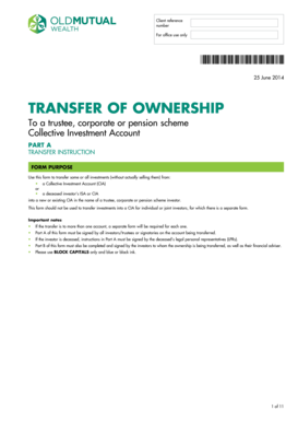 Collective Investment Account Transfer Form