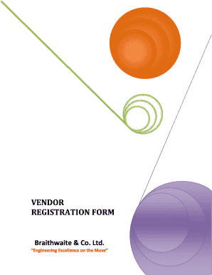 VENDOR REGISTRATION FORM - Braithwaite amp Co Limited
