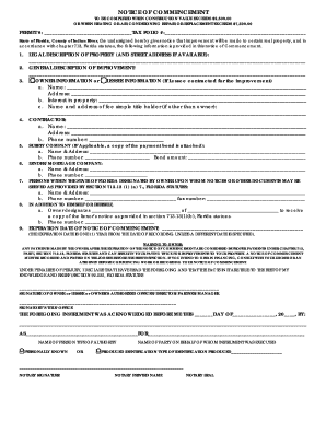 Florida Notice of Commencement