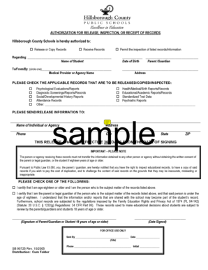 Authorization for Release of Student Records