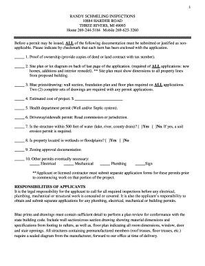 Michigan Building Permit Application
