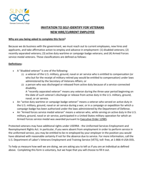 Veteran Self-Identification Form