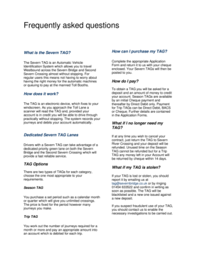 Severn TAG Application Form