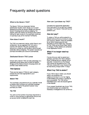 Severn TAG Application Form