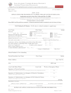 Sas brochure full pagepub - George K Porter Middle School