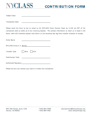 Contribution Form