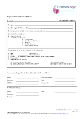 Password Reset Request Form