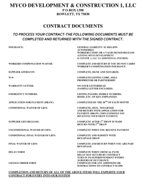 Construction Contract Documents