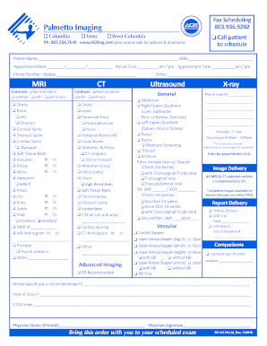 Medical Imaging Appointment Form