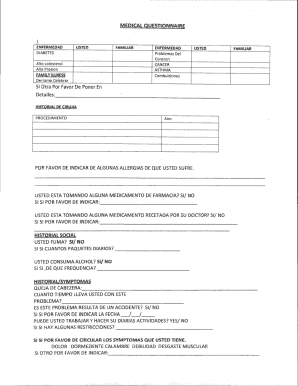 Cuestionario Médico