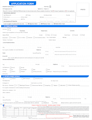 SBI Card Application and Insurance Form