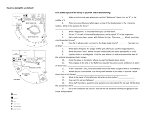 Library Orientation Worksheet