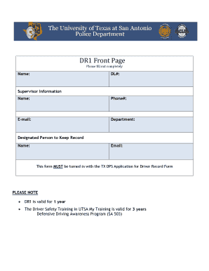 Texas Driver Record Request Form