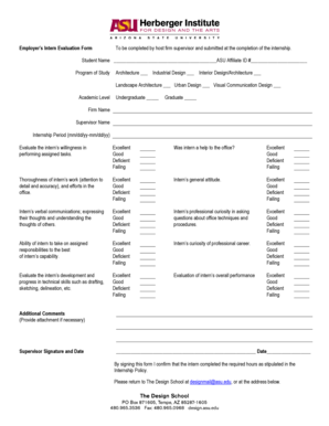 Employer’s Intern Evaluation Form