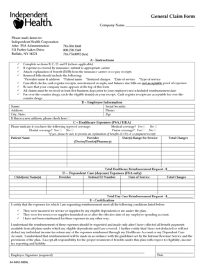 General Claim Form