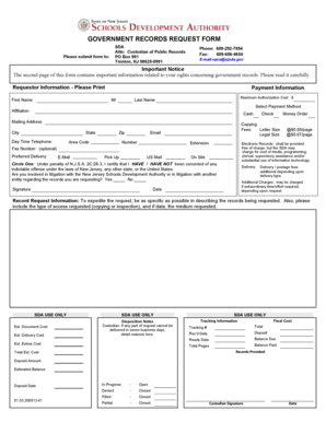 Government Records Request Form