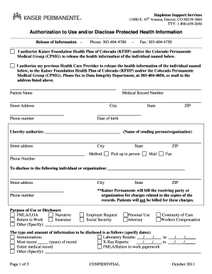 Authorization to Use and/or Disclose Protected Health Information