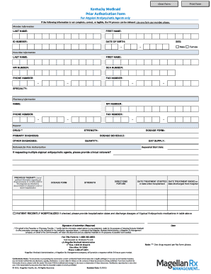 Kentucky Medicaid Prior Authorization Form
