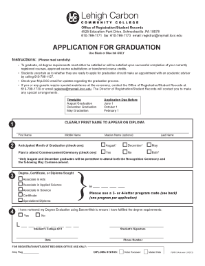 Application for Graduation