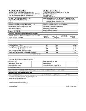 Material Safety Data Sheet