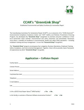 CCAR GreenLink Environmental Compliance Application