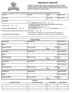 Employment Application Form