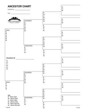Ancestor Chart Template