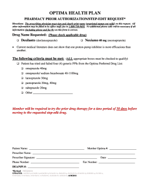 Pharmacy Prior Authorization Request