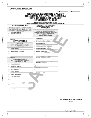 Minnesota General Election Ballot