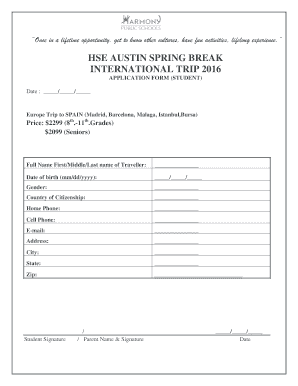 Download student application form - Harmony School of Excellence - hseaustin