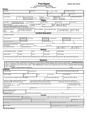 First Report of Injury or Occupational Disease