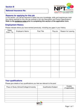Job Application Form