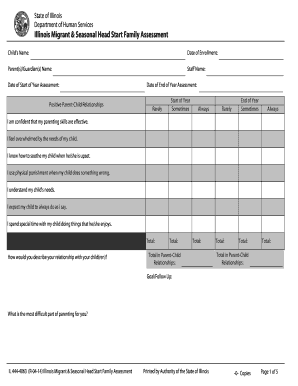 Illinois Migrant & Seasonal Head Start Family Assessment