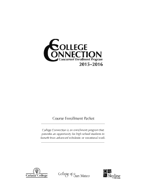 College Connection Concurrent Enrollment Program Application