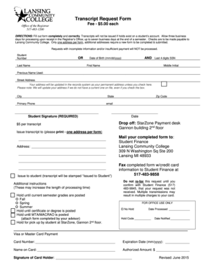 Transcript Request Form