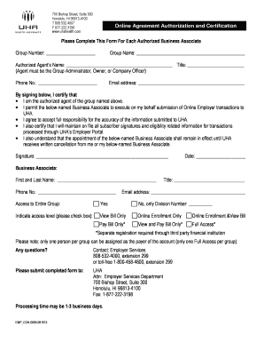 Online Agreement Authorization and Certification