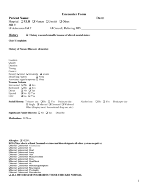 Encounter Form