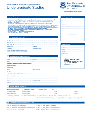 International Student Application for Undergraduate Studies