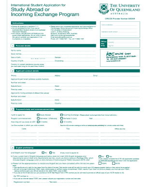 International Student Application for Study Abroad