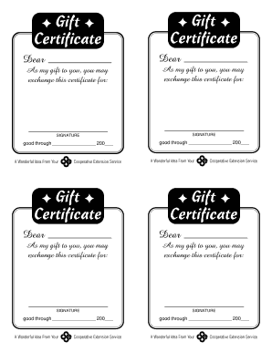 Gift Certificate Template