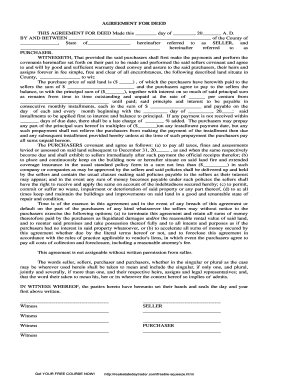 Real Estate Deed Agreement