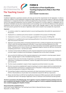 Post-Qualification Employment Certification for Teachers