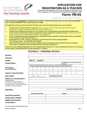 Teacher Registration Application Form