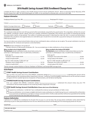 2016 Health Savings Account Enrollment Form