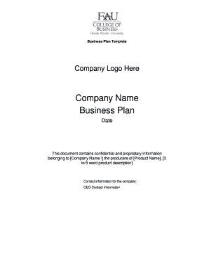 Business Plan Template
