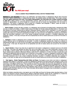 Minnesota Agency Disclosure Form