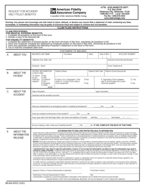 AFES Accident Claim Form