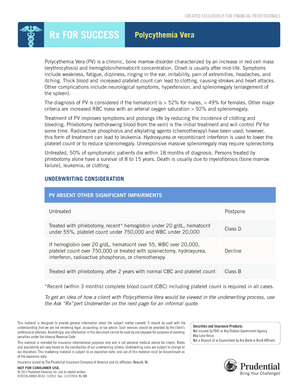 Polycythemia Vera Underwriting Form