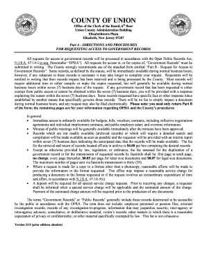 New Jersey Government Records Request Form